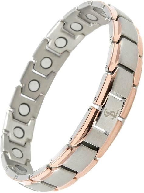 Smarter Lifestyle Elegant Titanium Magnetic Bracelet Silver Rose