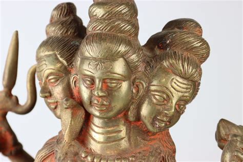 Statue Bronzen hindoeïstische Dattatreya Shiva Vishnus sculptuur 44