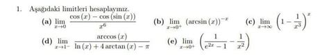 Solved B Lim Arcsin X C Lim A A Daki Limitleri Chegg