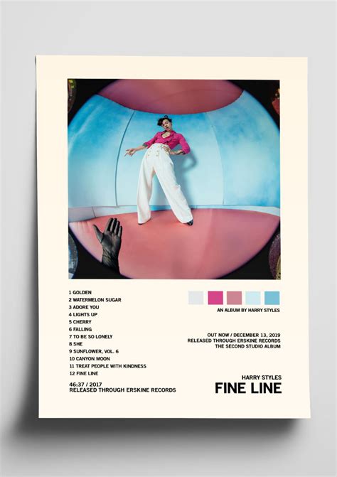 Harry Styles Fine Line Album Art Tracklist Poster The Indie Planet