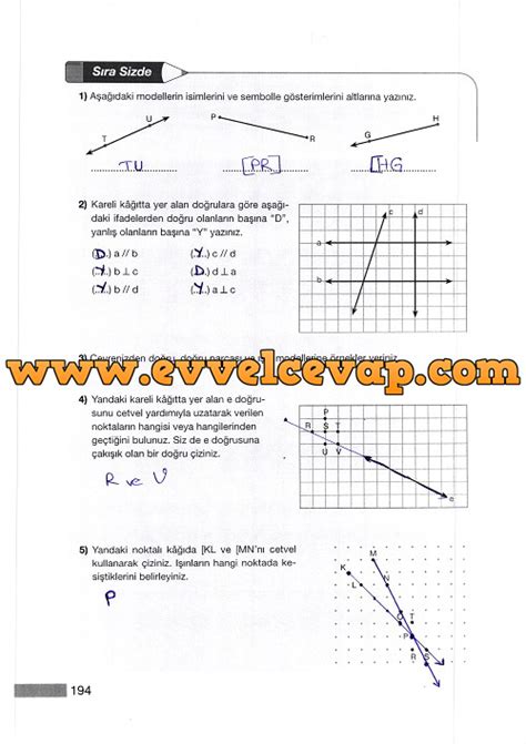 5 Sınıf Matematik Ders Kitabı MEB Yayınları Sayfa 194 Ders ve