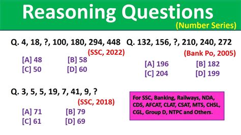 Number Series Number Series Reasoning Number Series For Ssc Banking