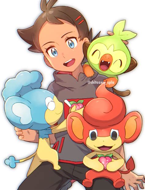 Grookey Goh Panpour And Pansear Pokemon And 2 More Drawn By