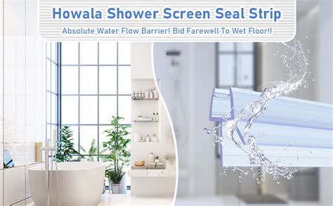 Howala 4Pcs Shower Screen Seal Strip 6 8mm Shower Door Seal Strip Up To