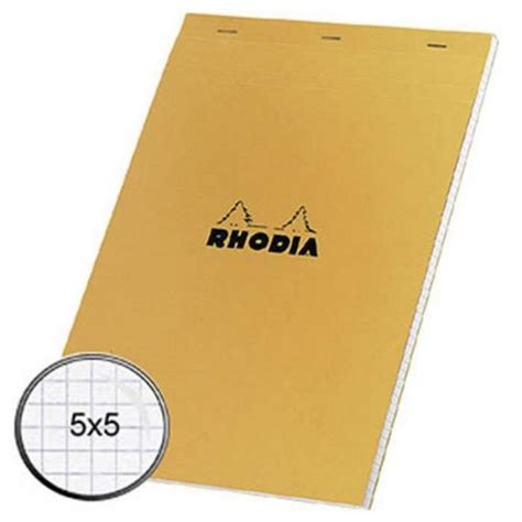 Rhodia Bloc notes agrafé Format A4 80 g m2 80 pages non perforées