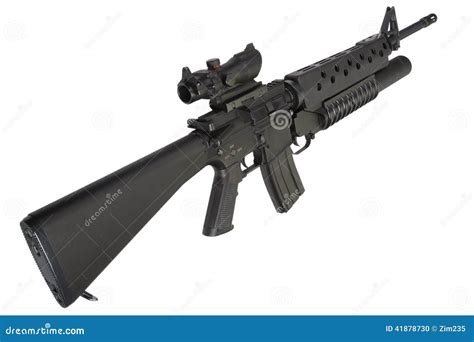 M16 Rifle With An M203 Grenade Launcher Stock Photography | CartoonDealer.com #41878196