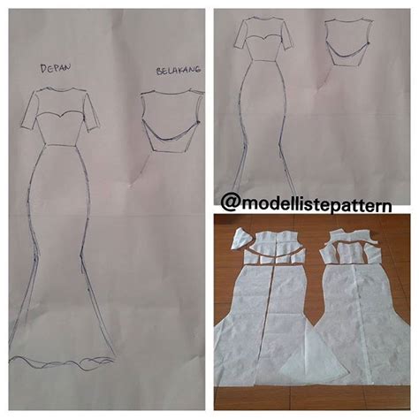 Mermaid Dress Pattern Basic Order By Line Modelliste With