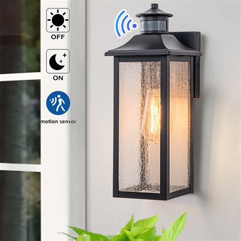 C Cattleya Light Matte Black Motion Sensing Dusk To Dawn Outdoor Wall