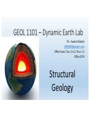 Lab 6 Structural Geology Assignment2 Pdf GEOL 1101 Dynamic Earth