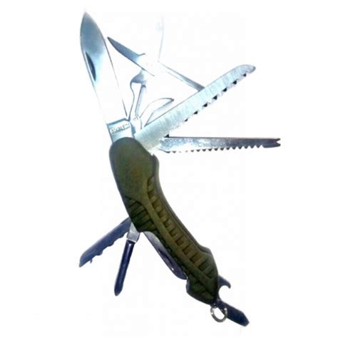 Нож складной с набором инструментов зеленый (11 в 1)(10х2х2,5 см ...