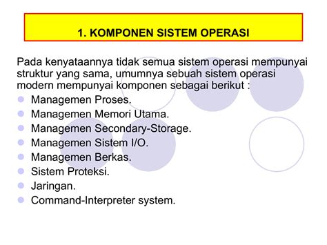 Struktur Sistem Operasi