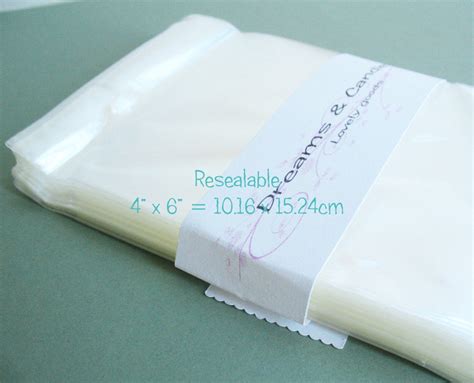 25 4 X 6 Resealable Clear Cello Bags Transparent Cello Bags Etsy