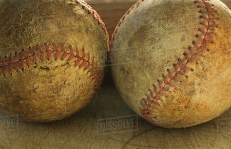 Two Antique Baseballs Stock Photo Dissolve