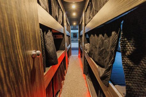 Inside Tour Bus Bunks