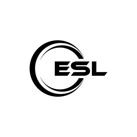 diseño de logotipo de letra esl en ilustración logotipo vectorial