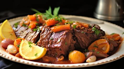 Classic Pot Roast With Ras El Hanout With Dried Fruit Couscous Aish