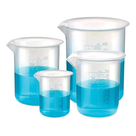 Bello Polypropylene Plastic Beaker 50 Ml 100 Ml 500 Ml 1000 Ml With