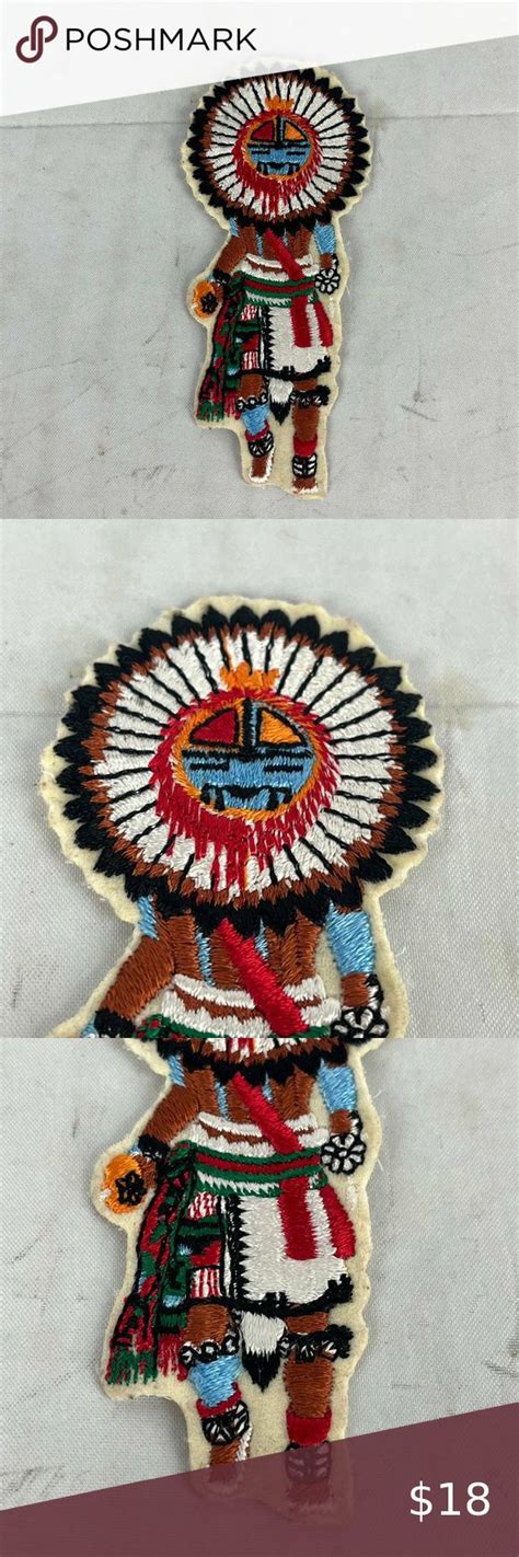 Hopi Tawa Sun Kachina Applique Native American Patch Embellishment