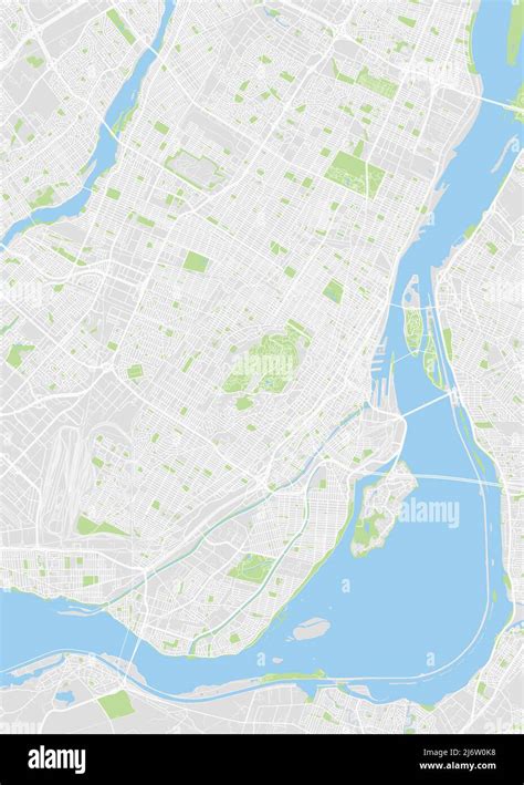 City Map Montreal Color Detailed Plan Vector Illustration Stock