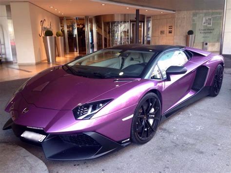 Unique Purple Lamborghini Aventador 50th Anniversario In Geneva Gtspirit