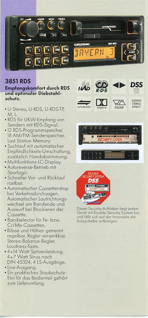 Grundig Autoradio Programm