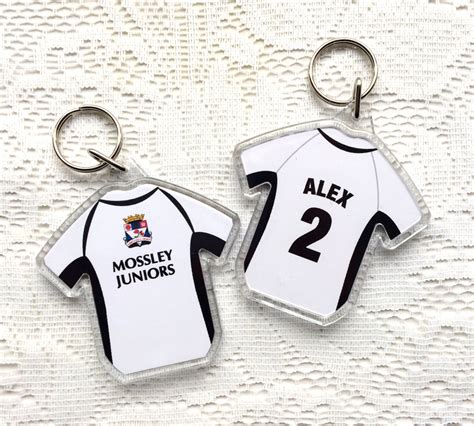 Personalised Sports Team Shirt Jersey Keyring Football Etsy Uk