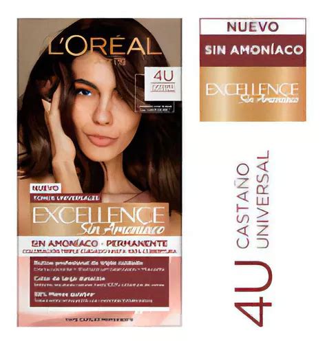 Coloracion L Oréal Excellence Triple Cuidado Sin Amoníaco CASTAÑO 4U