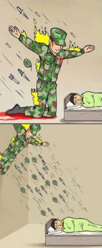 Soldier protecting vs soldier attacking Memes - Imgflip