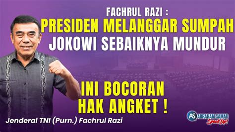 Fachrul Razi Presiden Melanggar Sumpah Jokowi Sebaiknya Mundur Ini