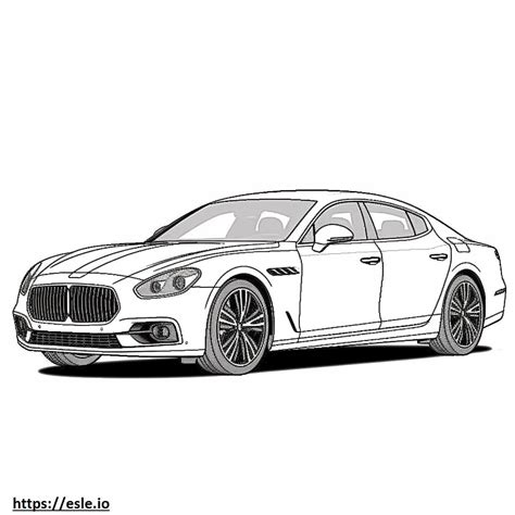 Maserati Quattroporte Modena Awd 2024 Coloring Page