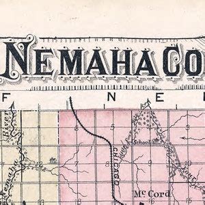 1887 Map of Nemaha County Kansas Seneca Centralia - Etsy