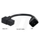 UPS PDU Power Cord Adapter Right Angle IEC320 C19 To C20 16A 250V 3