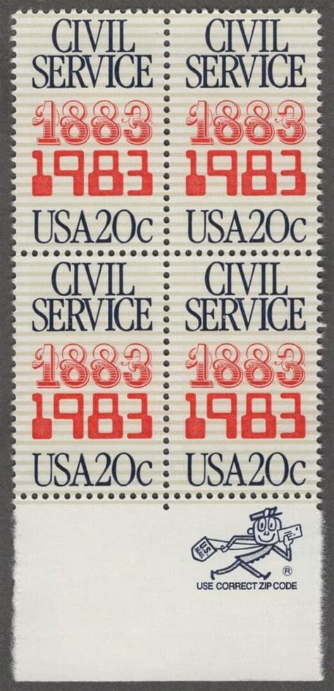 Scott Civil Service Centenary Floating Zip Block Mnh The