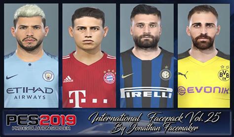 فیس پک International Vol 25 برای PES 2019 توسط Jonathan مودینگ وی