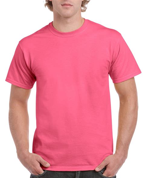 Gildan Mens Ultra Cotton T Shirt 2xl Safety Pink