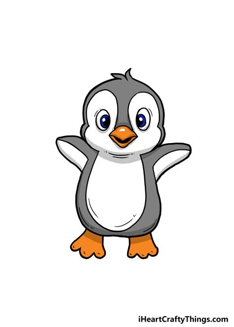 How To Draw A Cartoon Penguin Step By Step!