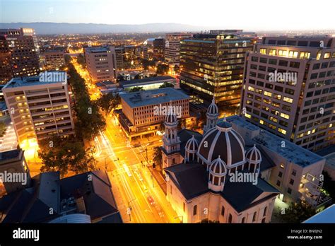 City Skyline Of San Jose California Usa Stock Photo 30132846 Alamy