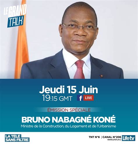 MCLU on Twitter Retrouvez le Min Bruno N Kone ce jeudi 15 juin à