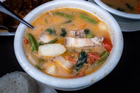 Popular Traditional Filipino Soup Pork Sinigang Stock Image - Image of ...