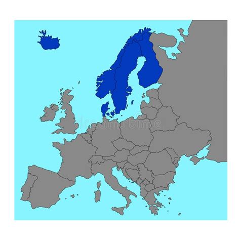 Mapa Do Continente Europeu Ilustra O Stock Ilustra O De Continente