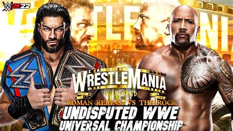 Wwe 2k23 Roman Reigns Vs The Rock Undisputed Universal Championship