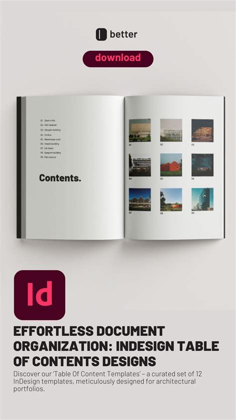 Table Of Contents Indesign Templates Table Of Contents Design