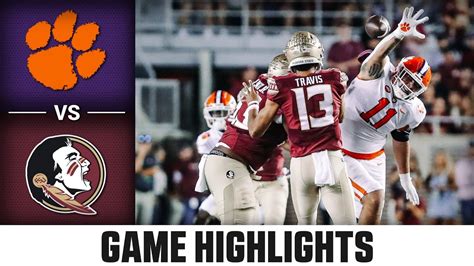 Clemson Vs Florida State Acc Football Highlights Youtube