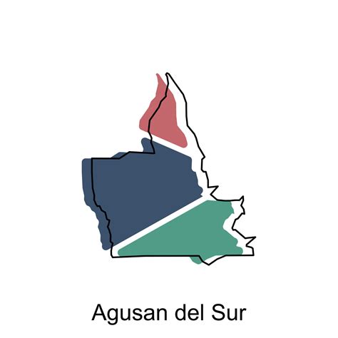 Map Of Agusan Del Sur Modern Design Philippines Map Illustration