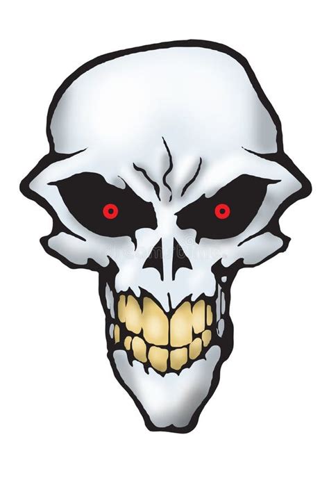 Scary Skull With Red Eyes Stock Illustration Illustration Of Human