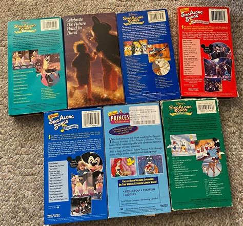 Disney Sing Along Songs Vhs Tapes Lot Grelly Usa