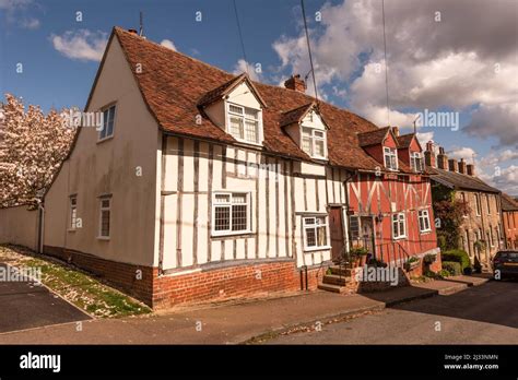 Old Timber Framed Houses In Lavenham Uk Stock Photo Alamy