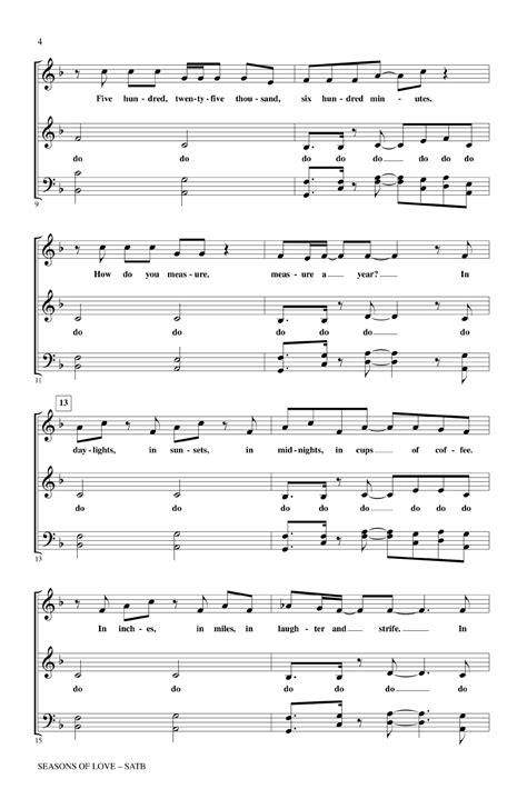 Seasons of Love (SATB ) by Jonathan Larson/a | J.W. Pepper Sheet Music