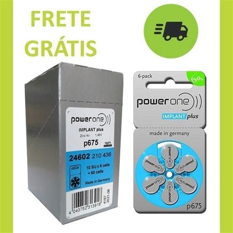 60 Baterias Powerone Implant Plus Implante Coclear Val 07 23 Frete grátis