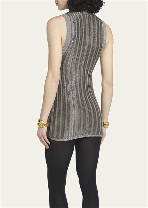 Tom Ford Lurex Ribbed Knit Mini Dress Bergdorf Goodman